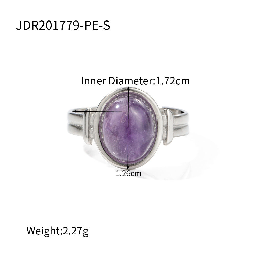 Titanium Steel French Court Entry Lux Rings