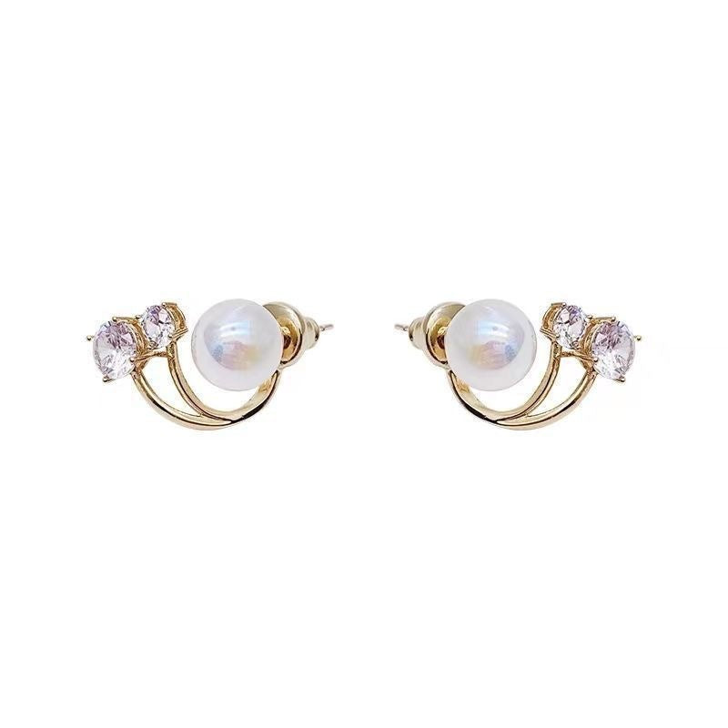 Women's Hot Mermaid Pearl Rhinestone Trendy Earrings