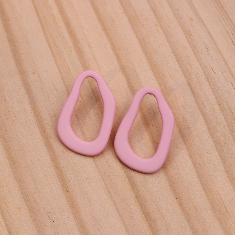 Women's Hollow Irregular Ear Acrylic Personality Simple Earrings