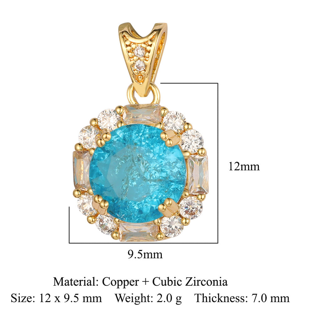 Cut Zircon Vintage Water Drop Oval Necklaces