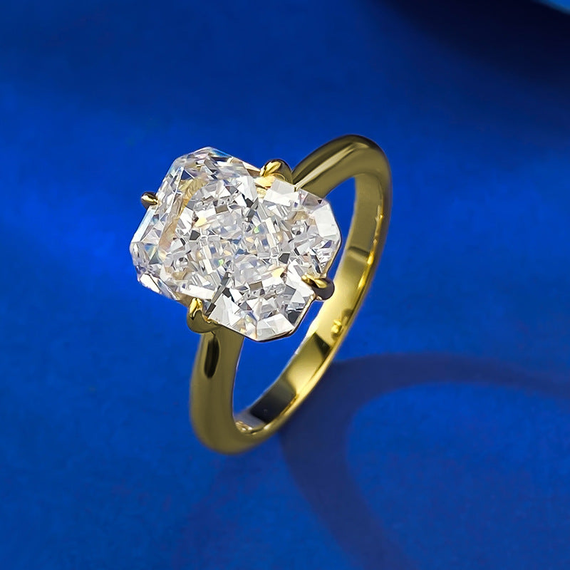 Plated Imported High Carbon Rhinestone White Rings