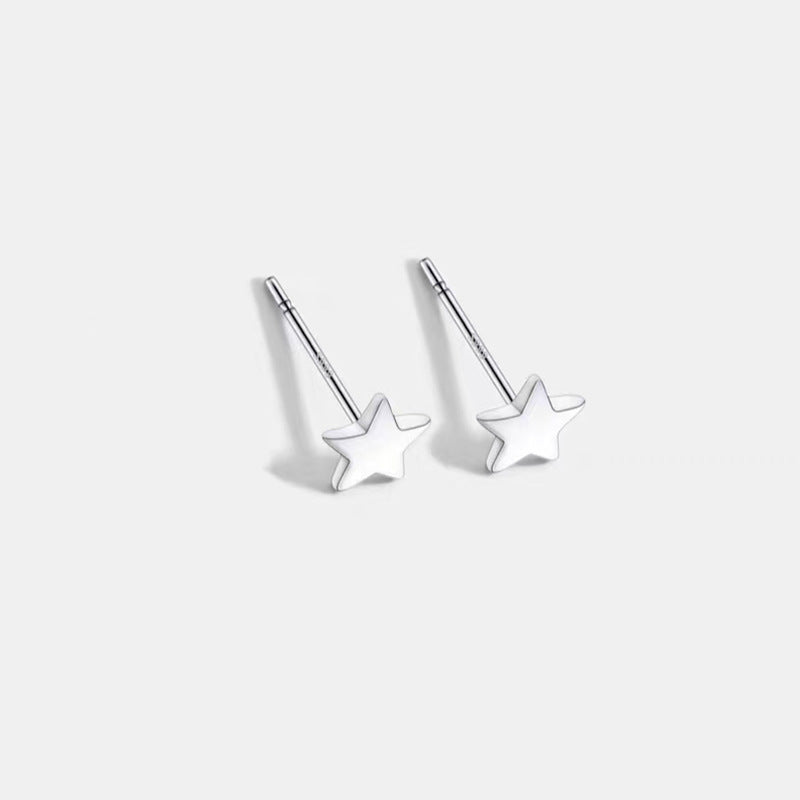 Women's Ear Sterling Compact Mini Double-headed Bar Bone Earrings