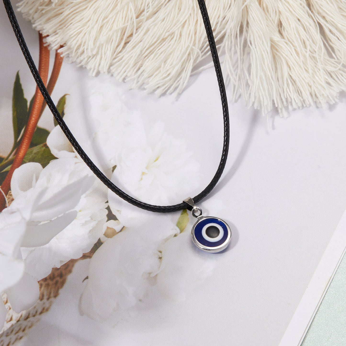 Devil's Eye Fashion Color Leather String Necklaces