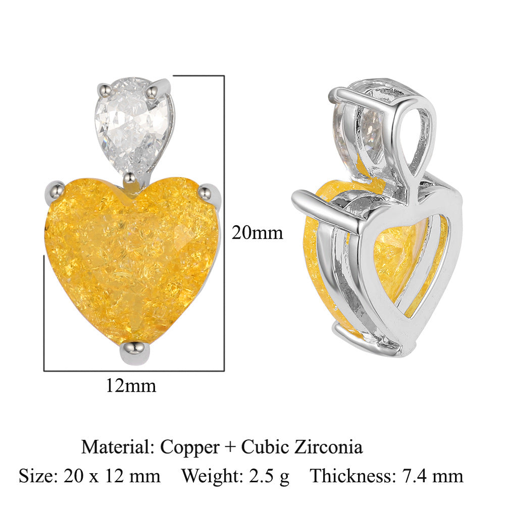 Cut Zircon Vintage Water Drop Oval Necklaces