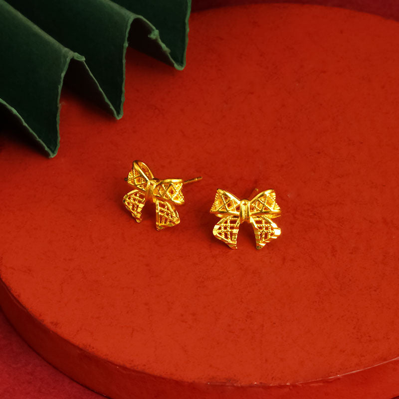 Bow Simulation Brass Decoration Vietnam Alluvial Gold Pendants
