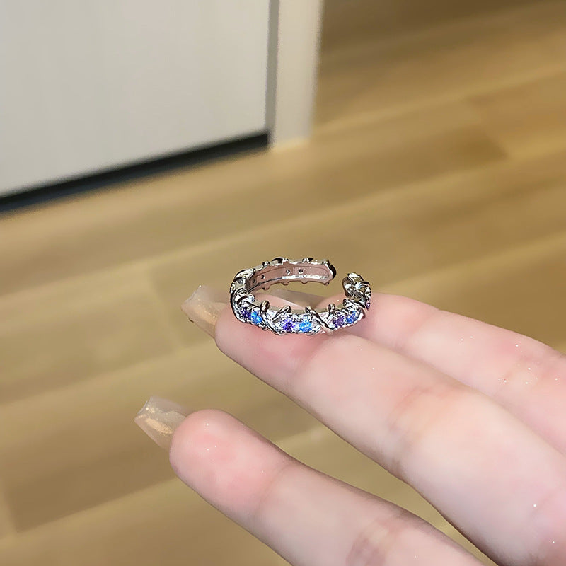 Women's Retro Affordable Luxury Cross Kaleidoscope Colorful Rings