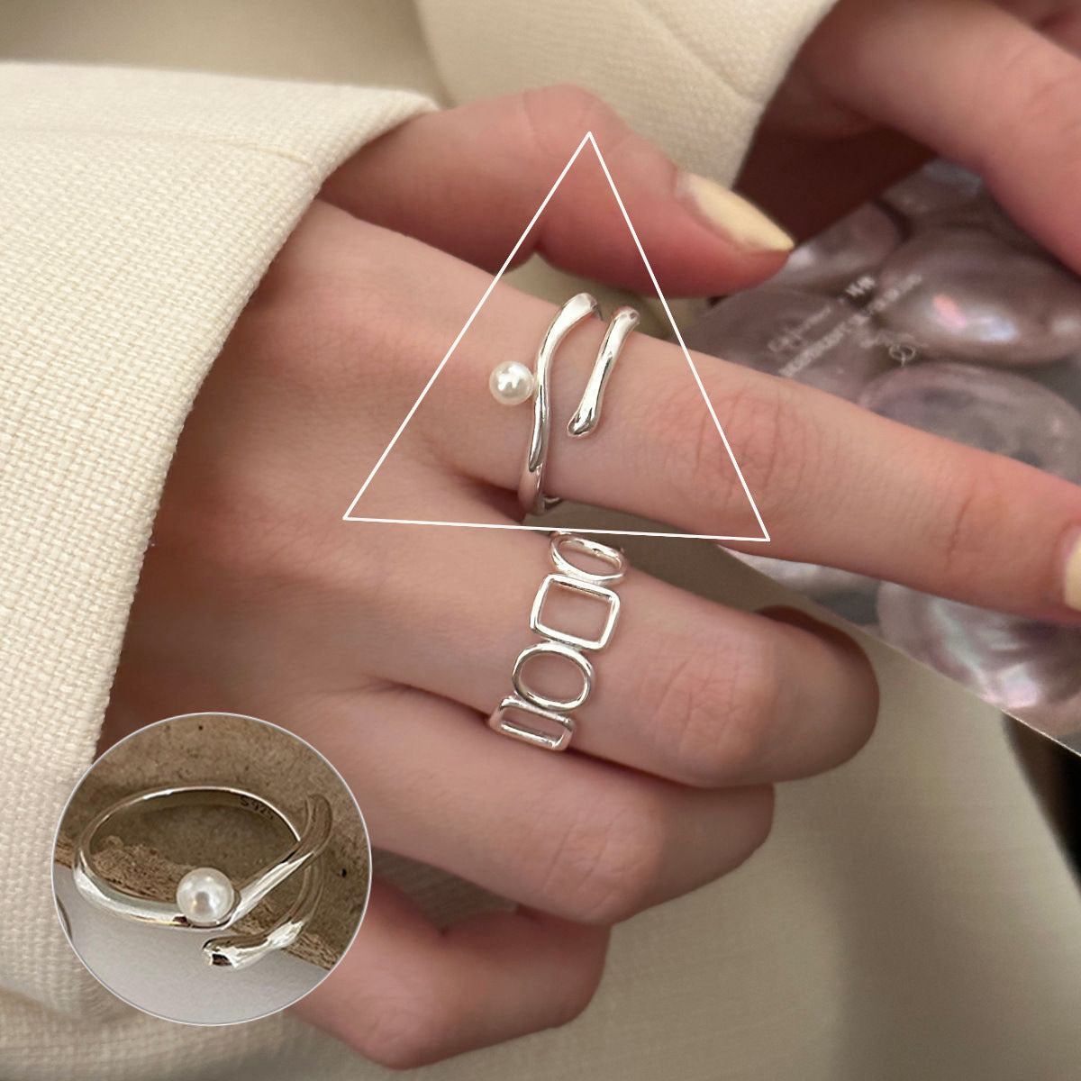 Pearl Female Exquisite Elegant Gentle Stylish Rings