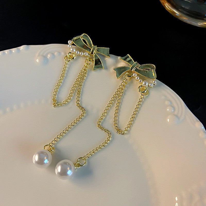 Fashion Zirconia Micro Inlaid Zircon Long Earrings