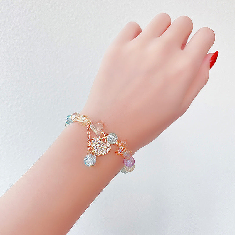 Hand Beading Glass Cute Princess Cartoon Bracelets
