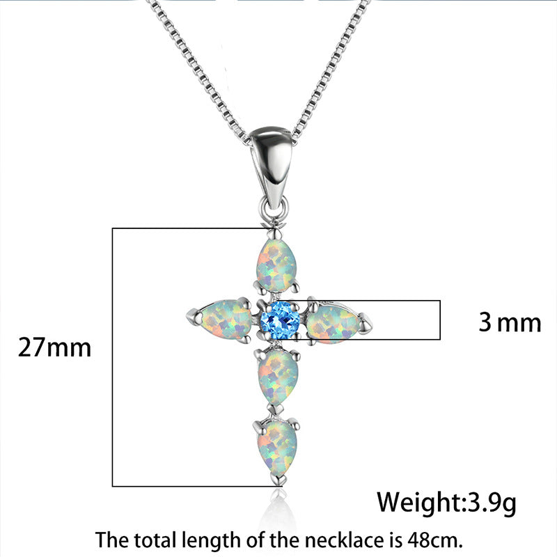 Summer Clavicle Chain Opal Ornament With Necklaces