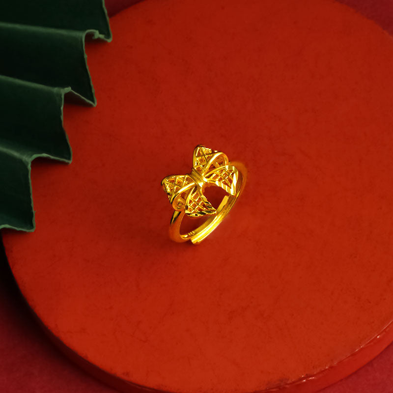 Bow Simulation Brass Decoration Vietnam Alluvial Gold Pendants