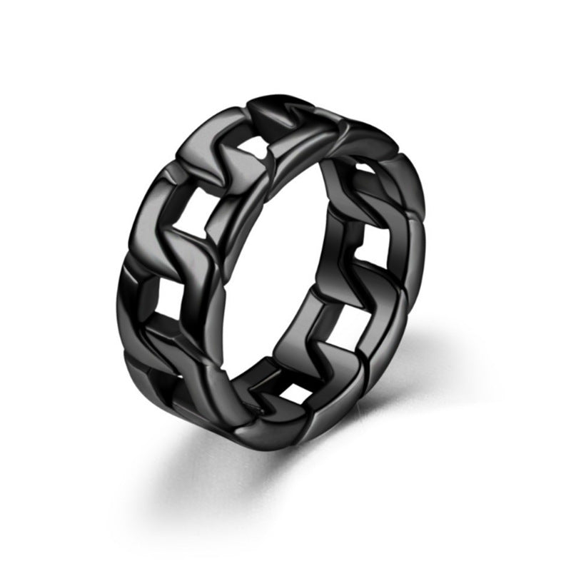 Men's Fashion Titanium Steel Trendy Hip Hop Rings