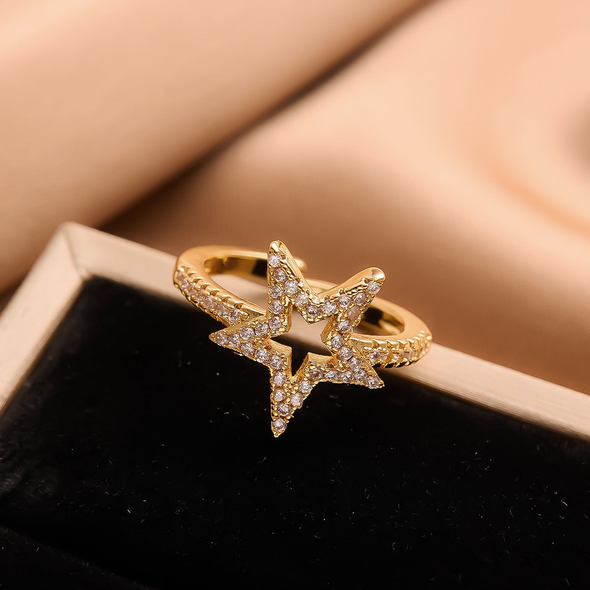 Real Gold Plated Copper Female Niche Rings