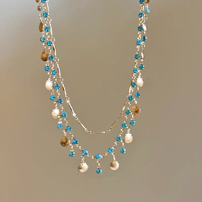 Daughter Of The Sea Blue Zircon Necklaces