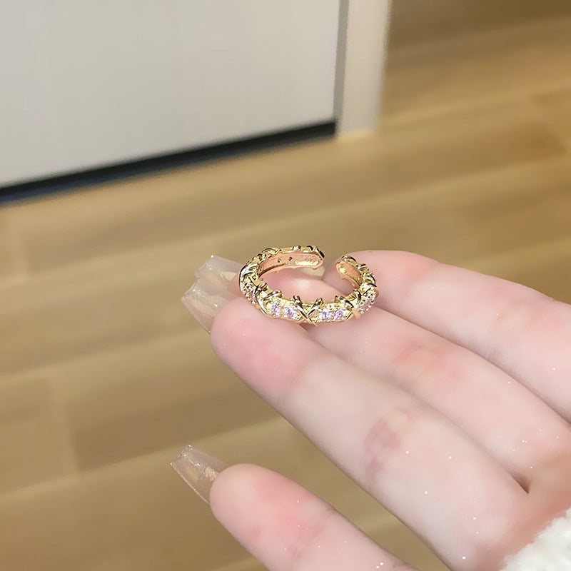 Women's Retro Affordable Luxury Cross Kaleidoscope Colorful Rings