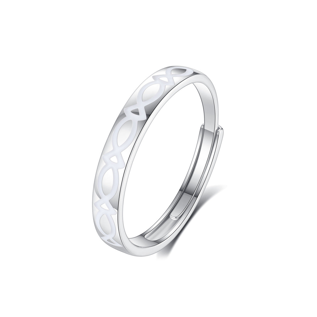 Ferris Wheel Cat Couple Fluorescent Sterling Sier Niche High Rings