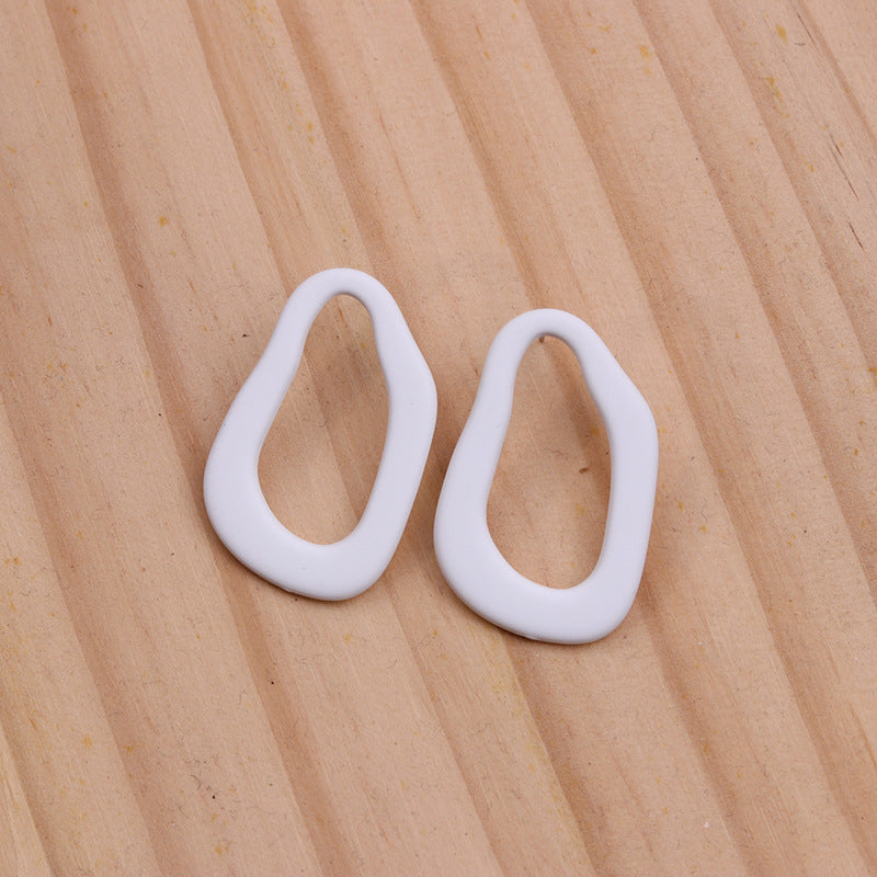 Women's Hollow Irregular Ear Acrylic Personality Simple Earrings