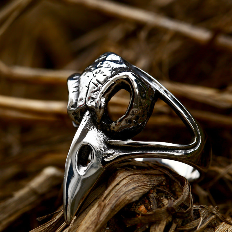 Men's Nordic Viking Crow Stainless Steel Retro Rings