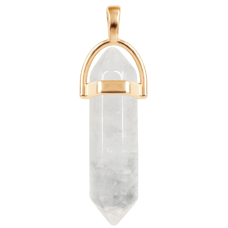 Crystal Hexagon Prism Hexagonal Column Natural Necklaces