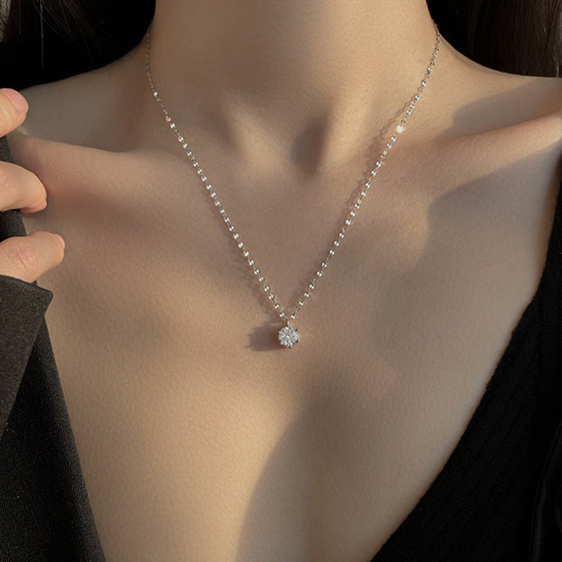 Simple Jewelry Fashion Single Diamond Female Clavicle Necklaces