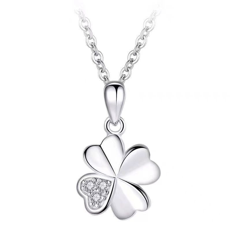 Clover Diamond Plated Sier Female Live Broadcast Special Necklaces