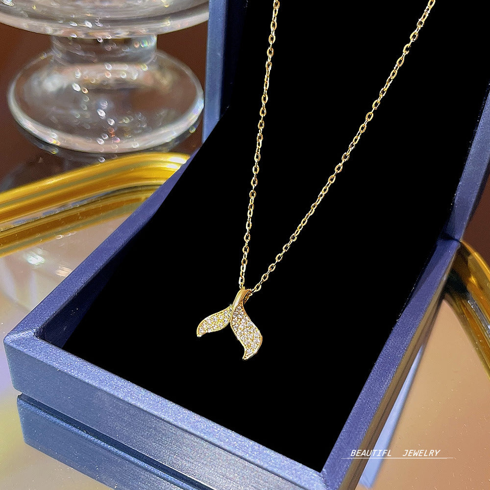 Women's Bow Zircon Clavicle Chain Titanium Steel Necklaces