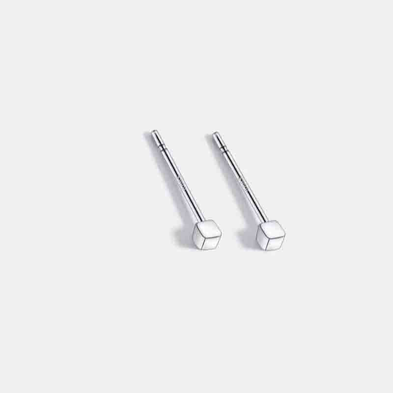 Women's Ear Sterling Compact Mini Double-headed Bar Bone Earrings