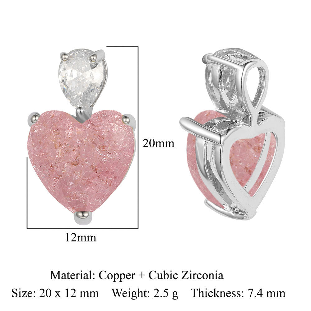 Cut Zircon Vintage Water Drop Oval Necklaces