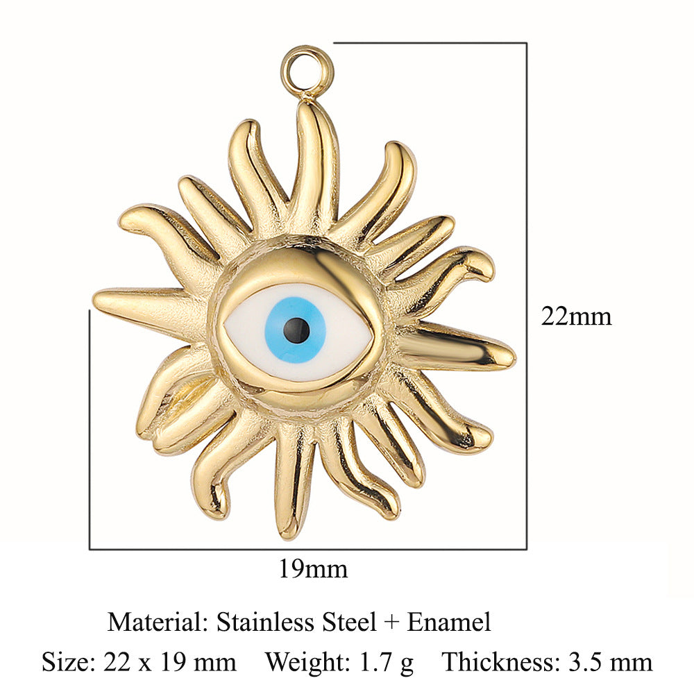 Titanium Steel Sun Ornament Accessories Star Pendants