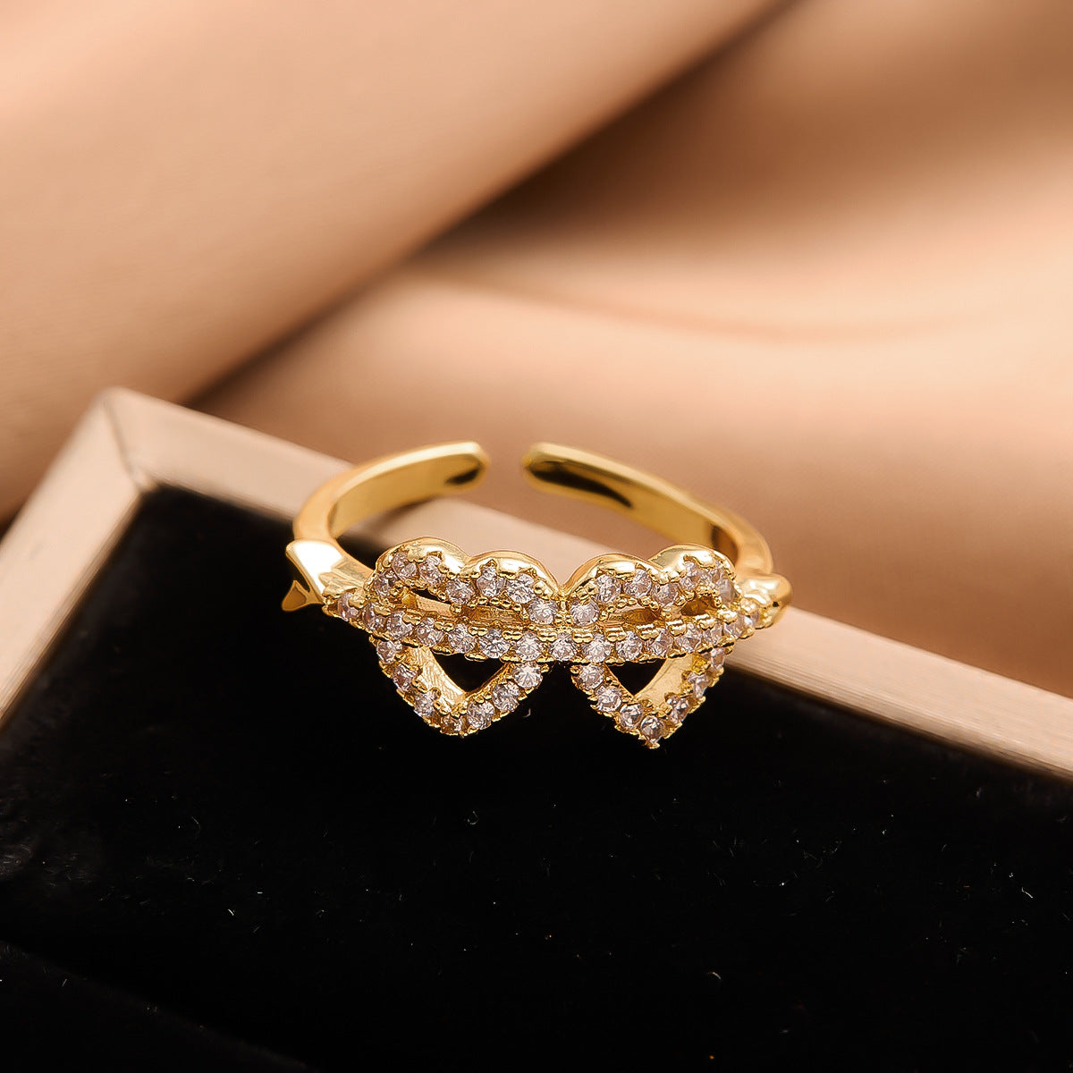 Real Gold Plated Copper Female Niche Rings
