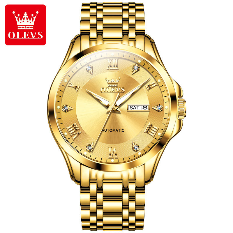 Men's Cool Watch Double Calendar Automatic Mechanical Watches
