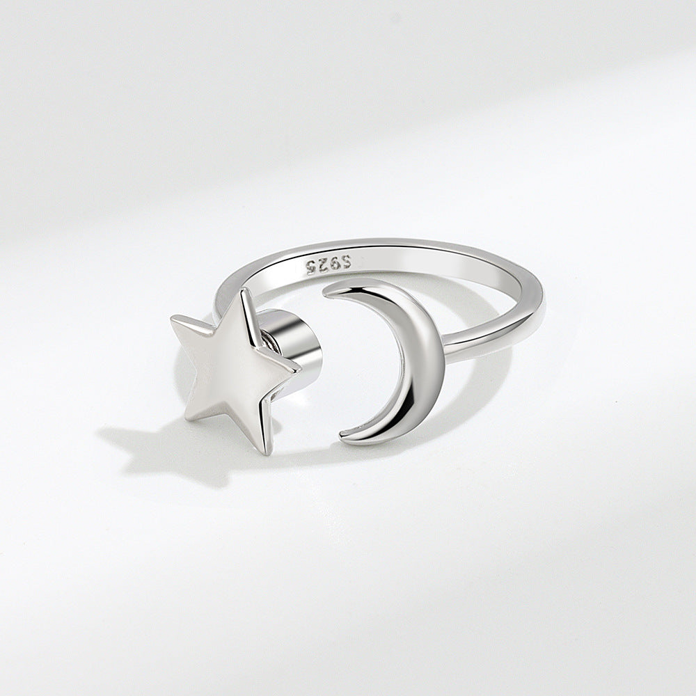 Female Opening Rotatable Adjustable Star Moon Rings