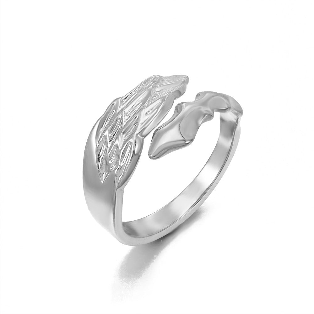 Pattern Heart-shaped Open Female Personality Wide Face Rings