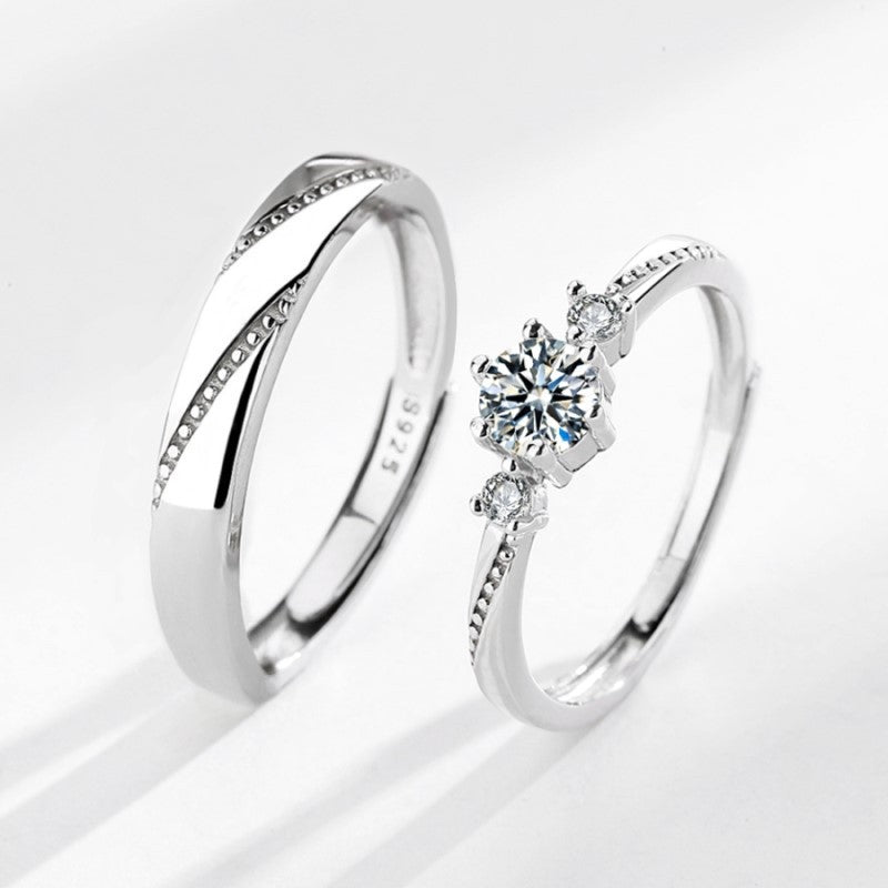 Women's & Men's Couple At First Sight Niche High Rings