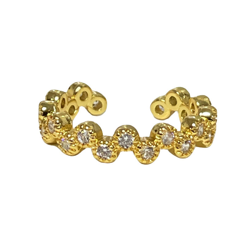 Small French Style Temperament Line Open Female Cold Sweet Rings