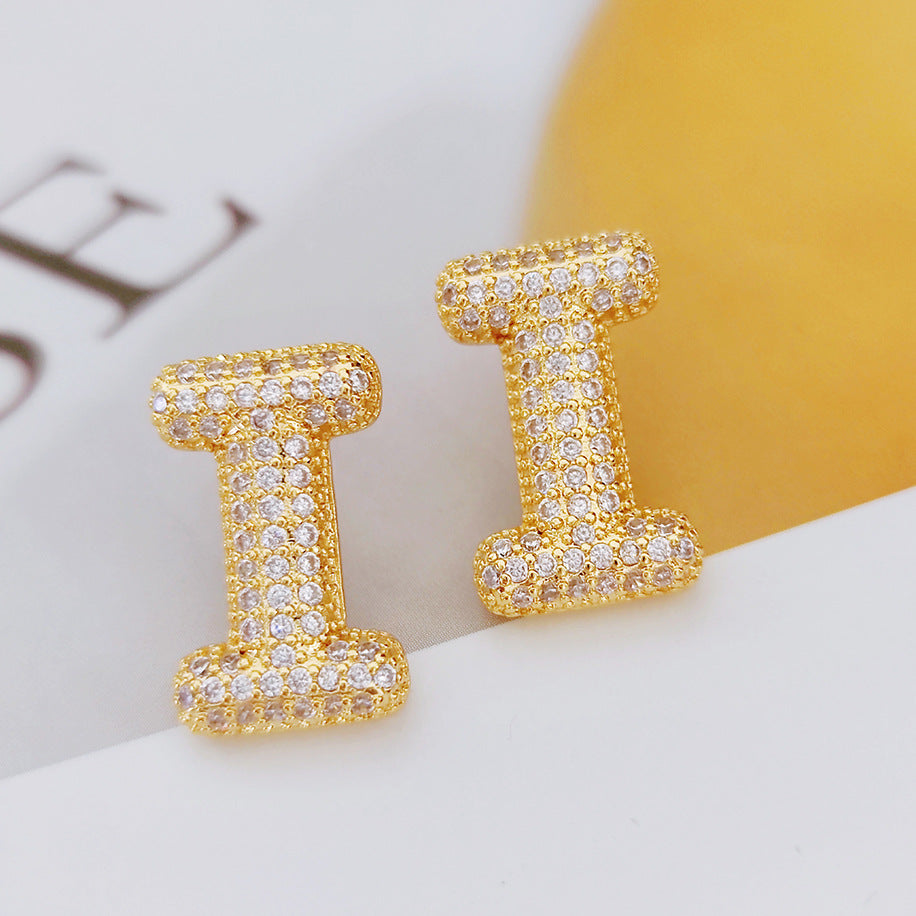 Fashion Balloon Bubble Cute Chubby English Earrings