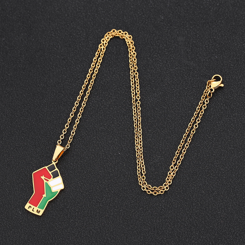 Stainless Steel Palestine Couple Style National Popular Necklaces