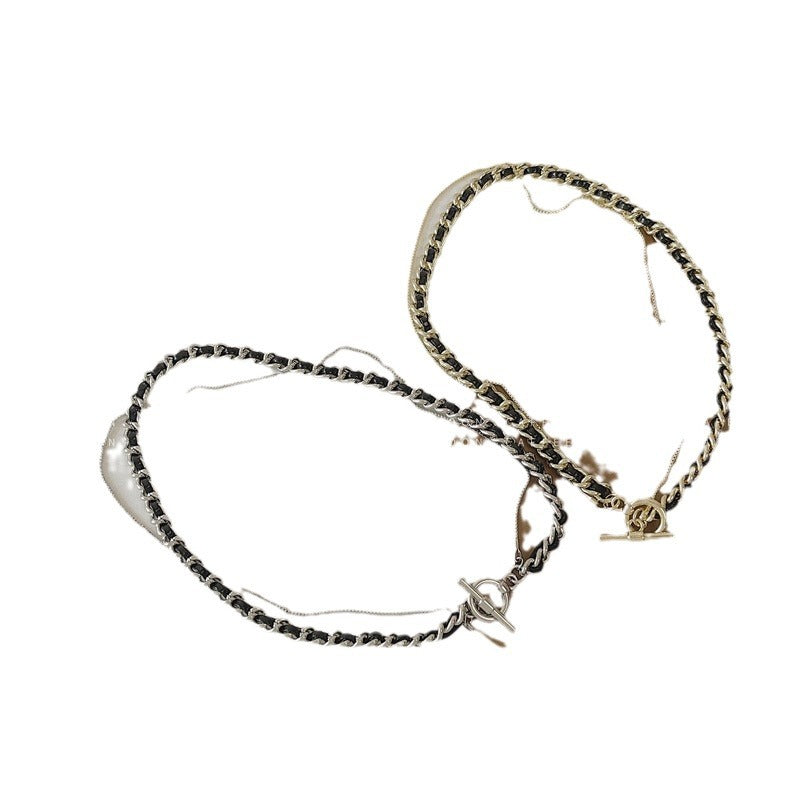 Leather Retro Simple Temperamental Clavicle Chain Necklaces