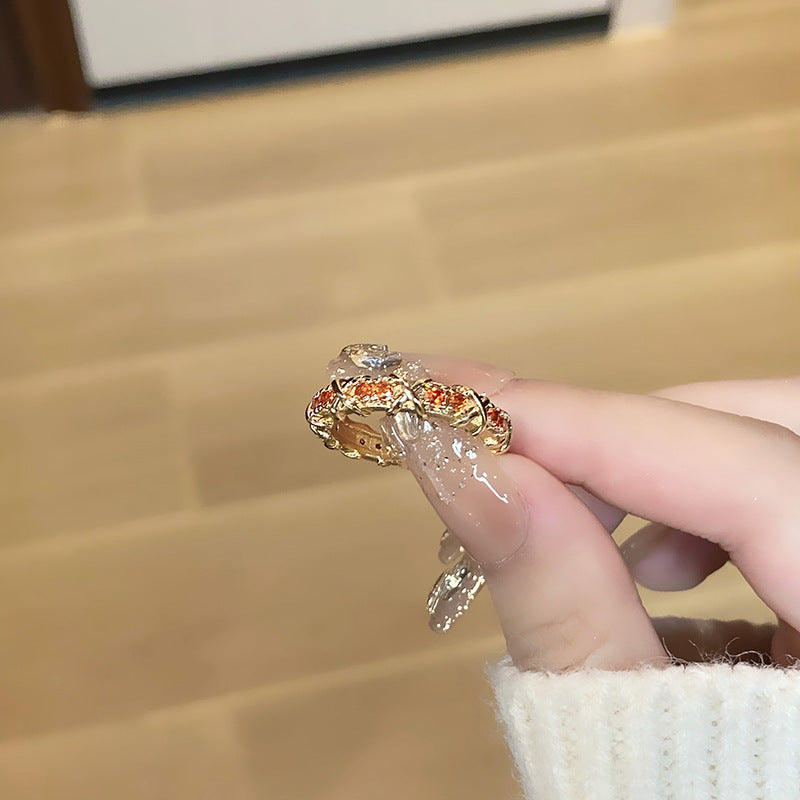 Women's Retro Affordable Luxury Cross Kaleidoscope Colorful Rings