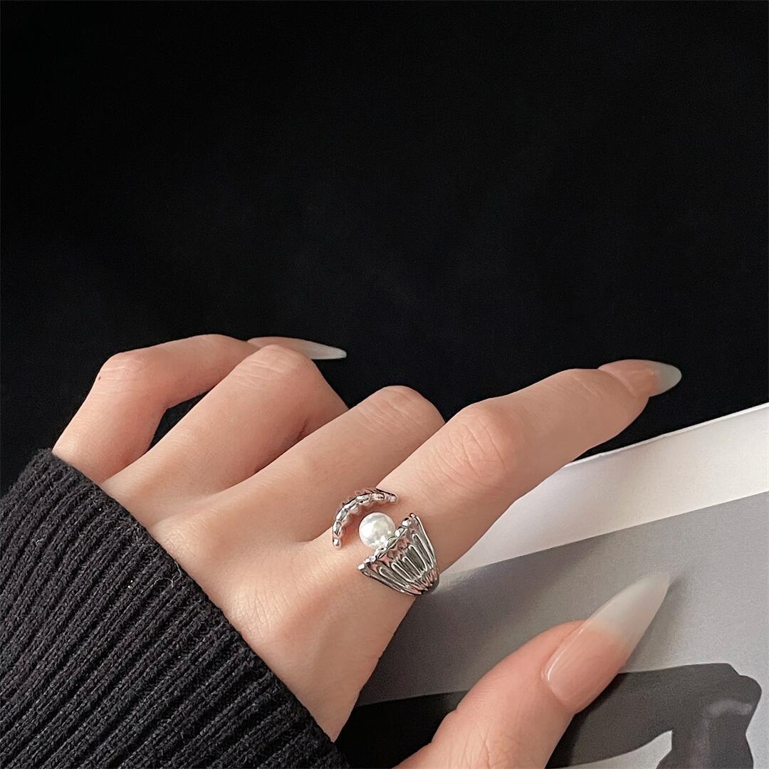 Rhinestone Elegant Open-end Personality French Minority Design Sense Rings