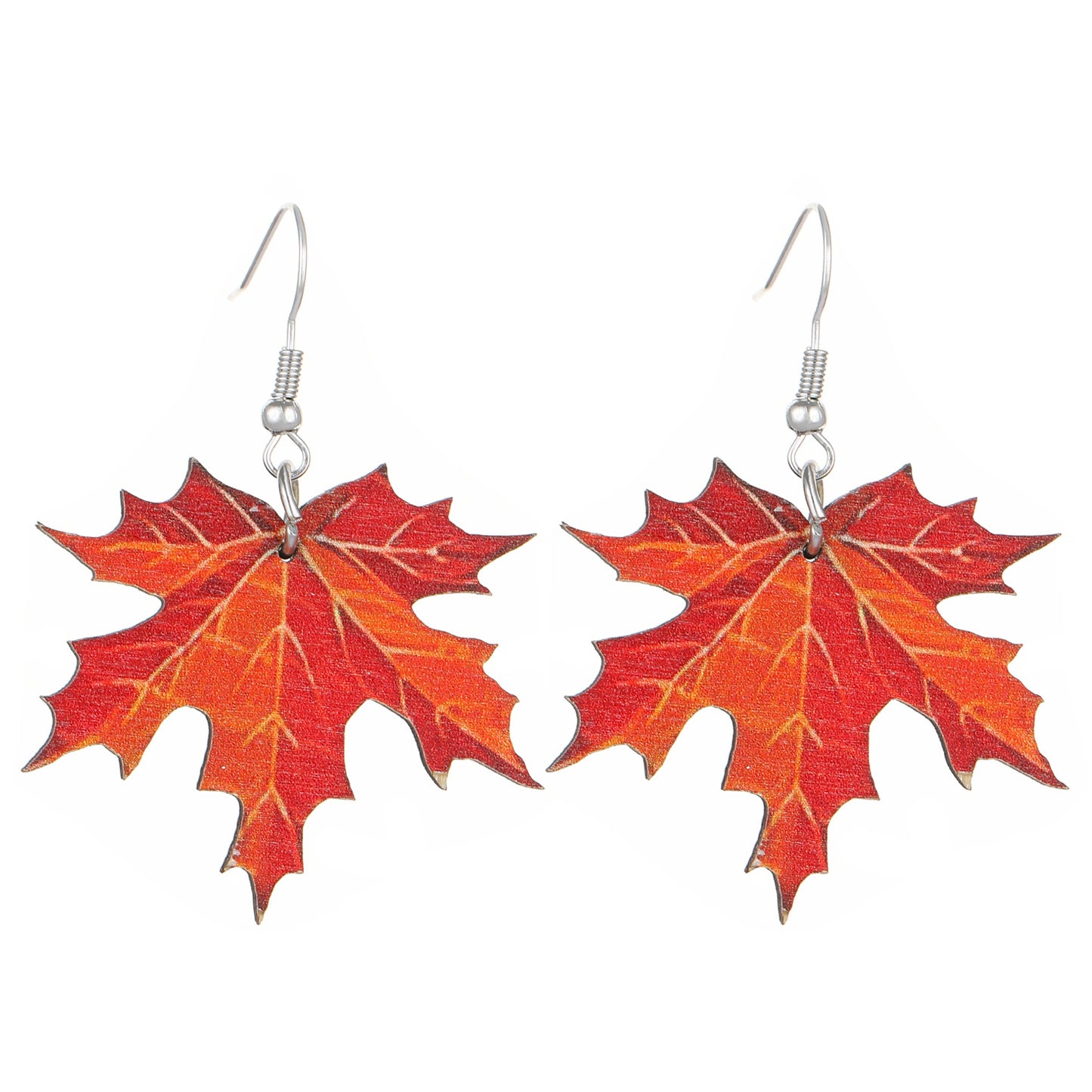 Texture Sense Maple Leaf Female Red Rings