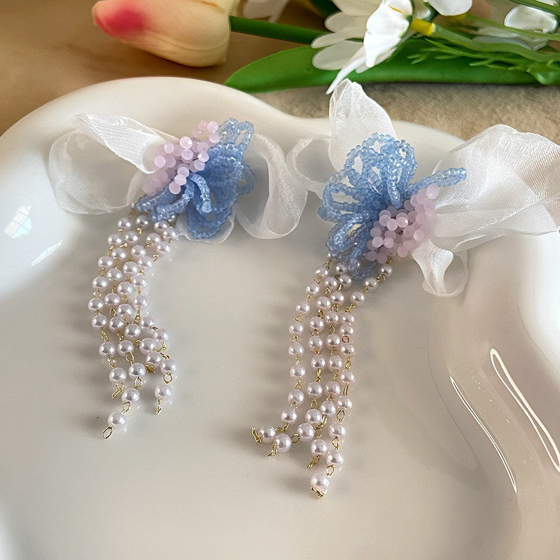 Fashion Zirconia Micro Inlaid Zircon Long Earrings