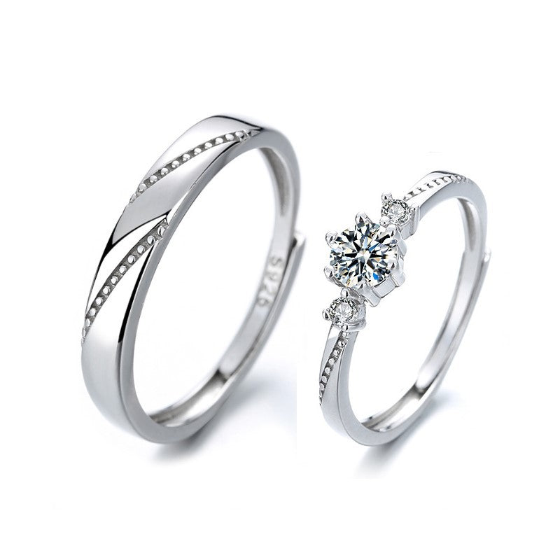 Women's & Men's Couple At First Sight Niche High Rings