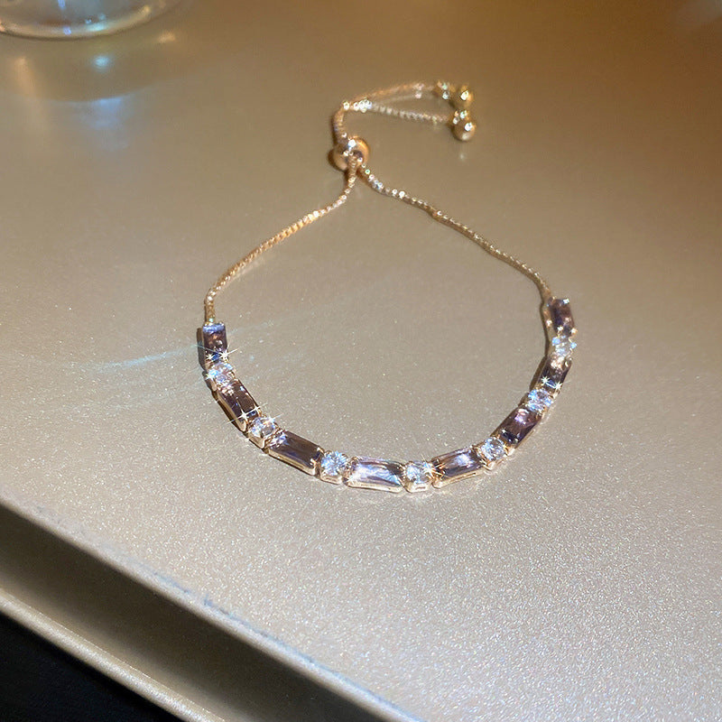 Women's Colorful Zircon Minority Simple Design Fashion Bracelets
