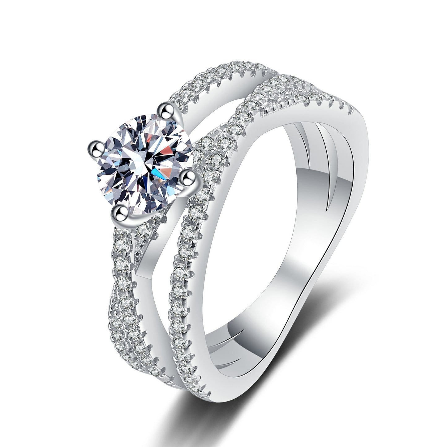 Women's Sier For Light Luxury Cross Hollow Out Rings