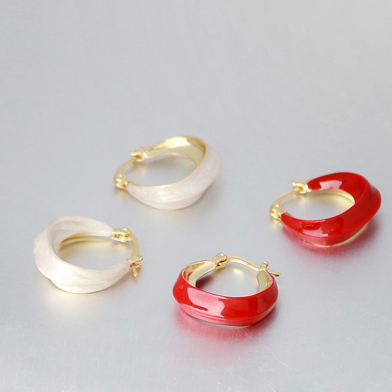 Women's Love Liang Yu Tong Red Ear Earrings