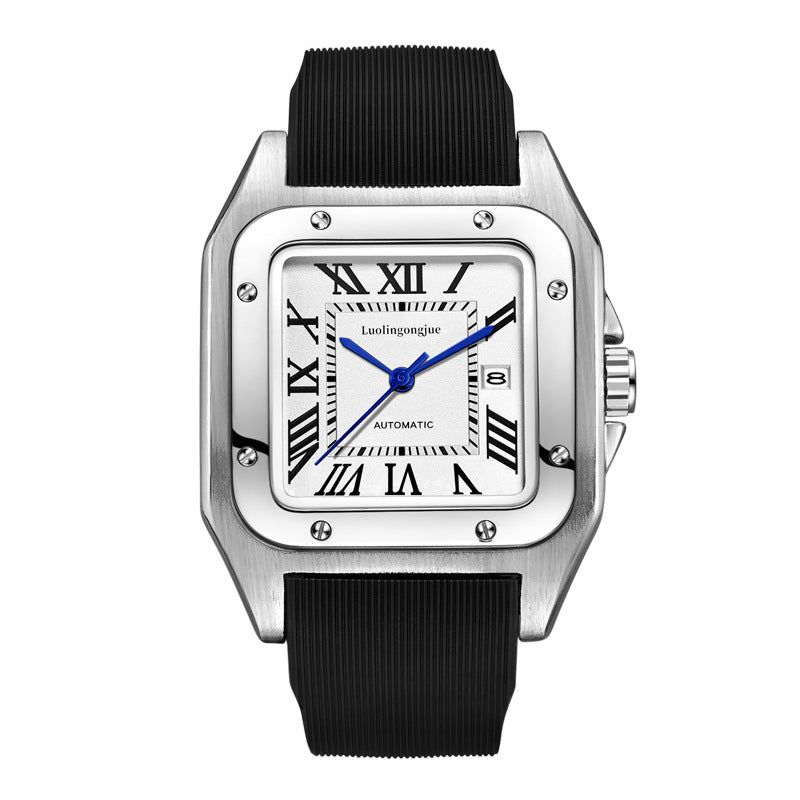 Men's Striped Automatic Watch Atmospheric Large Dial Mechanical Watches