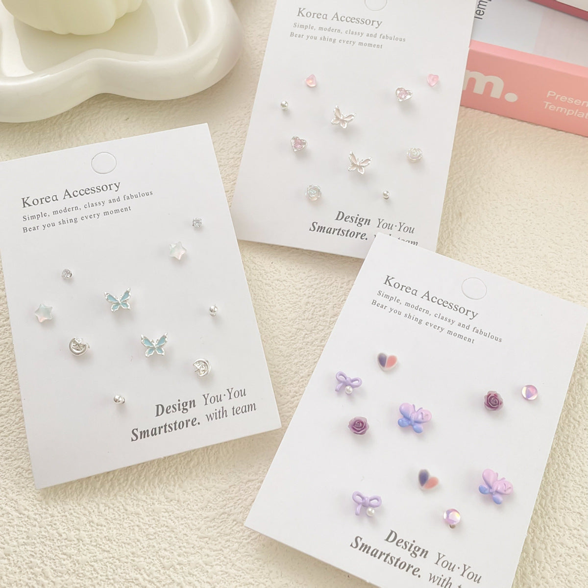 Fresh Sterling Sier Needle Earings Set Earrings