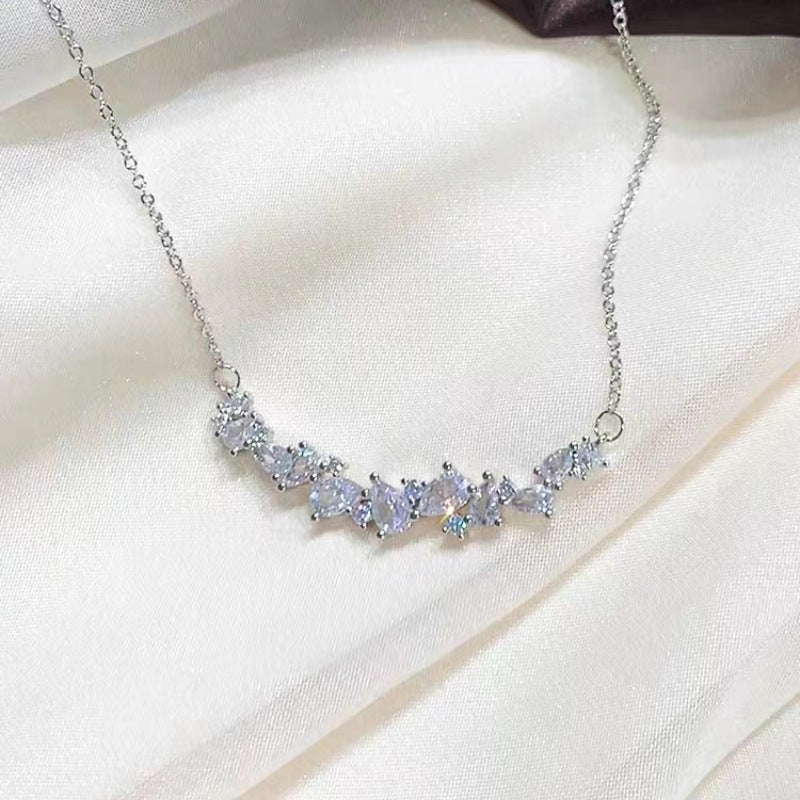Chain Zircon Simple Niche Rhinestone Female Necklaces