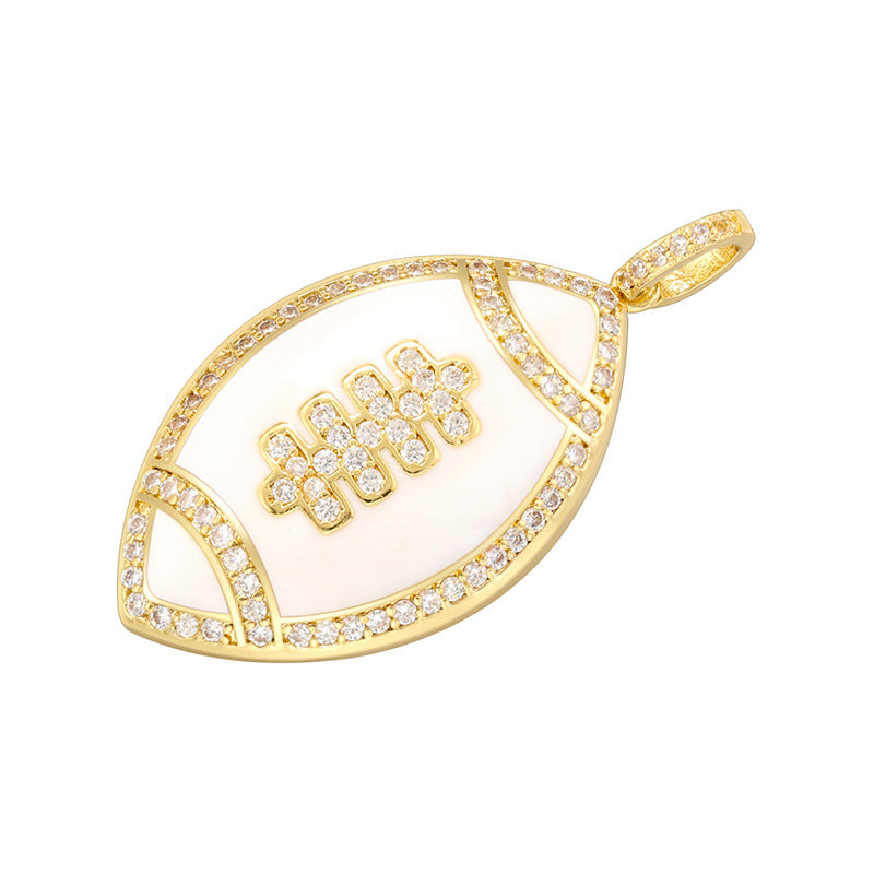Niche Creative Inlaid Zirconium Oval Spherical Pendants